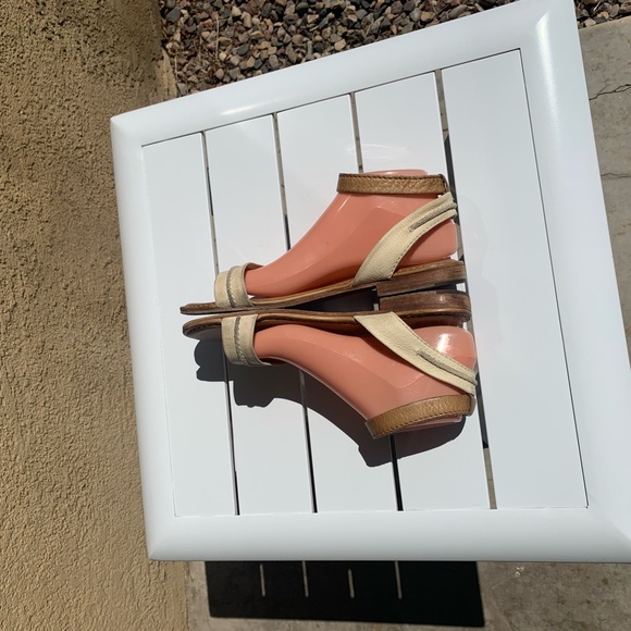 Frye brown and cream leather strap sandals size 9M - Picture 10 of 15